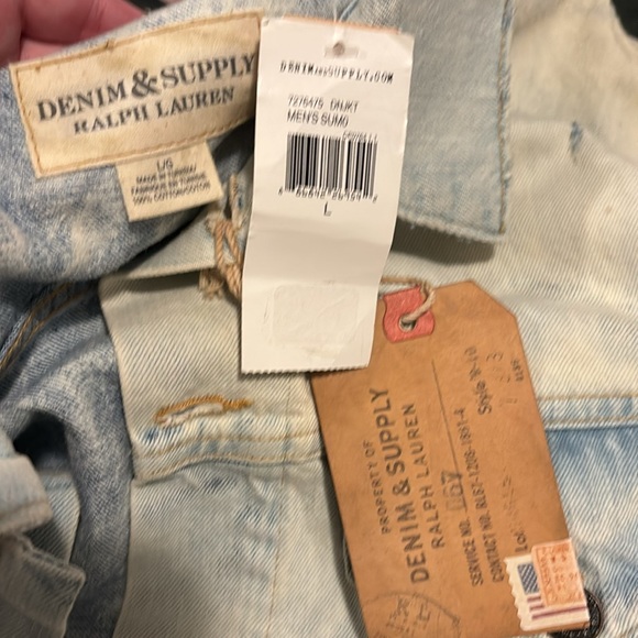 NWT DENIM & SUPPLY RALPH LAUREN DISTRESSED OX SKULL DENIM JEAN JACKET SIZE L - Picture 8 of 12